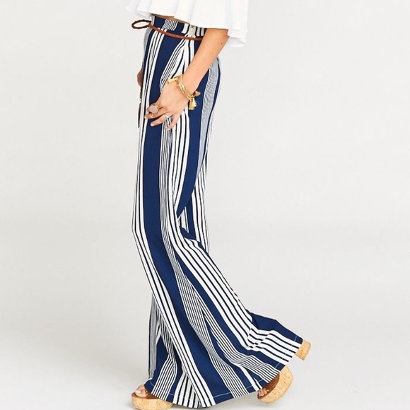 SHOW ME YOUR MUMU Stripe Me Down Eli Trousers S - Picture 2 of 8